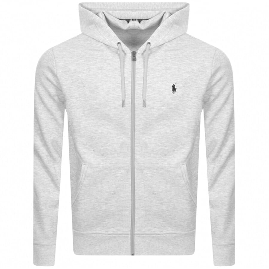 Ralph Lauren Full Zip Hoodie Grey | Mainline Menswear us